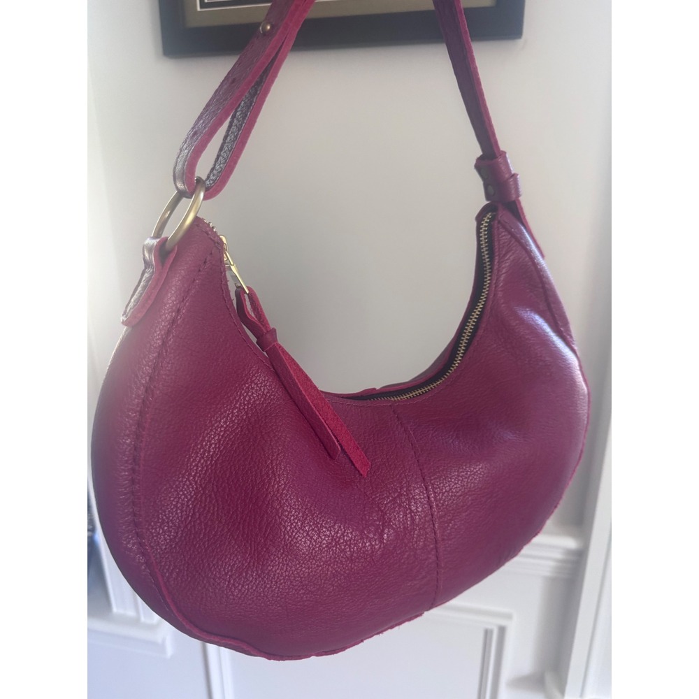 PLG Portland Leather Nora Shoulder Bag Purse Flamenco Red EUC